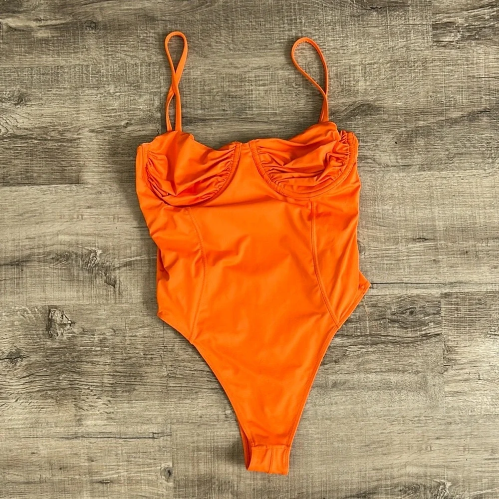 Frankie’s Bikinis Lorelai Cheeky One Piece Swimsuit L